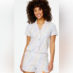 (TOP ONLY) Disco Heart Polo Pajamas